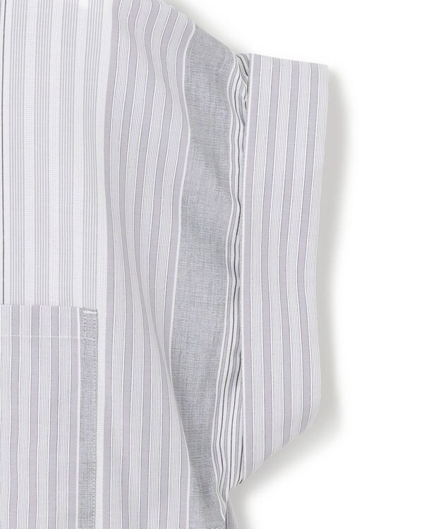 J.PRESS YORK STREET 【WOMEN】マルチストライプ シャツワンピース グレー系1