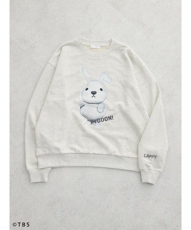 Green Parks ＬＡＰＰＹ／フォトプリントスウェットII Light Gray Mixture