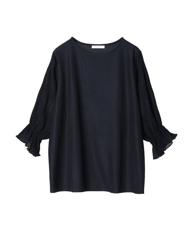 Green Parks マジョリカドッキング７分袖プルオーバー Navy