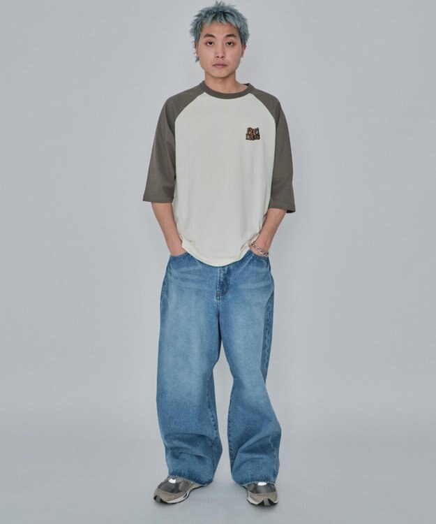 WEGO 【ユニセックス着用ITEM/MLサイズ展開】別注BENDAVISグラフィックラグランT（7S） ホワイトアイボリー