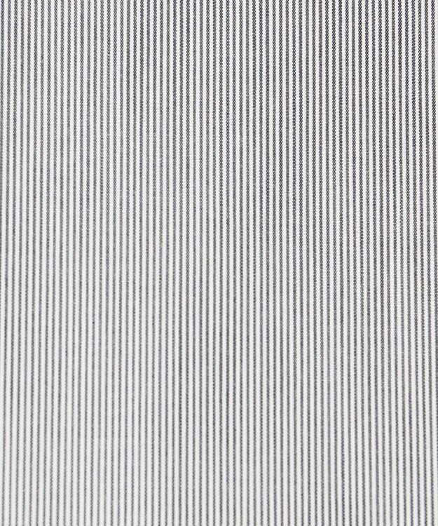 23区 L 【洗える】コットンポプリン スタンドカラー ブラウス ネイビーストライプ