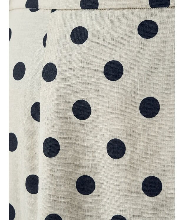 YECCA VECCA レーヨンリネンドットマーメイドスカート Light Beige