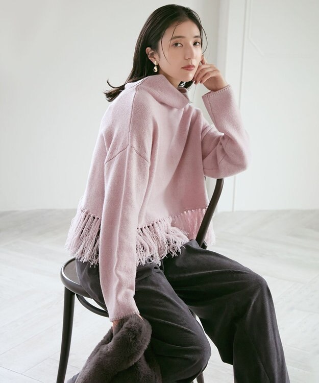 23区 【SLOW/一部店舗限定】ソフトコーデュロイ ワイドパンツ グレー系