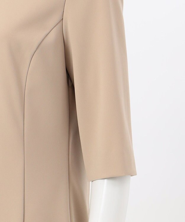 23区 【エステータ】コットンダブルクロス ハーフスリーブワンピース グレージュ系