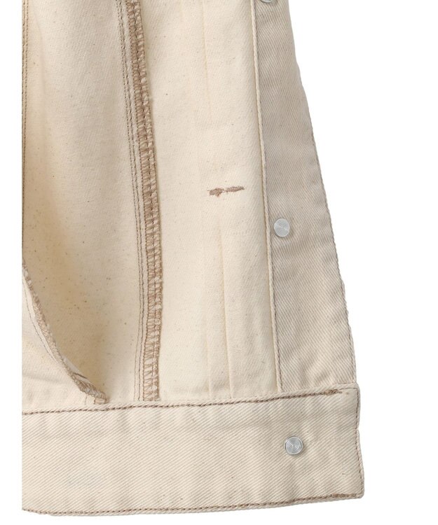 Green Parks ノーカラーカツラギジャケット Ecru