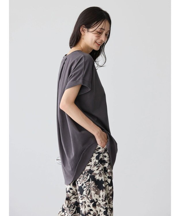 AMERICAN HOLIC バックタックカットチュニック Charcoal Gray