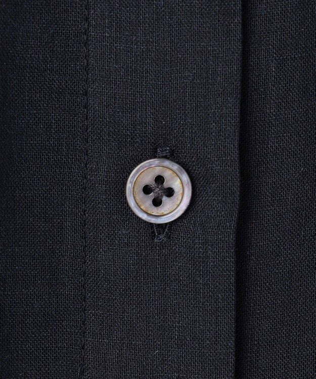 自由区 L 【WEB限定カラーあり】シアーラミーローンバンドカラー ブラウス ネイビー