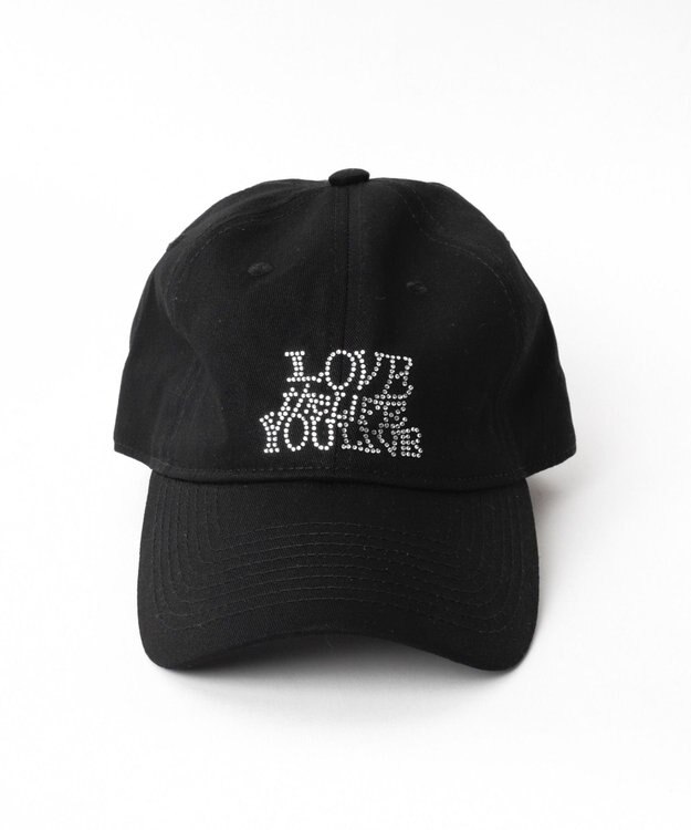 WEGO ラインストーンロゴキャップ ブラックその他