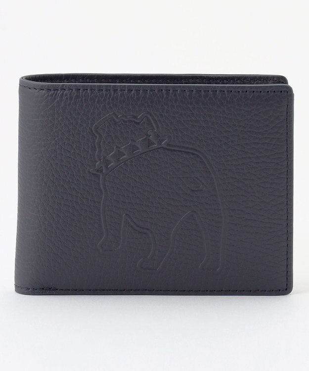 J.PRESS MEN 【MORPHO×J.PRESS】バックブル 二つ折り財布(小銭入れ付き札入) ネイビー系