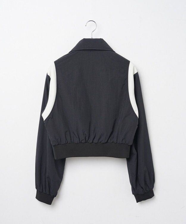 WEGO ナイロン切替ショートスタジャン ブラック