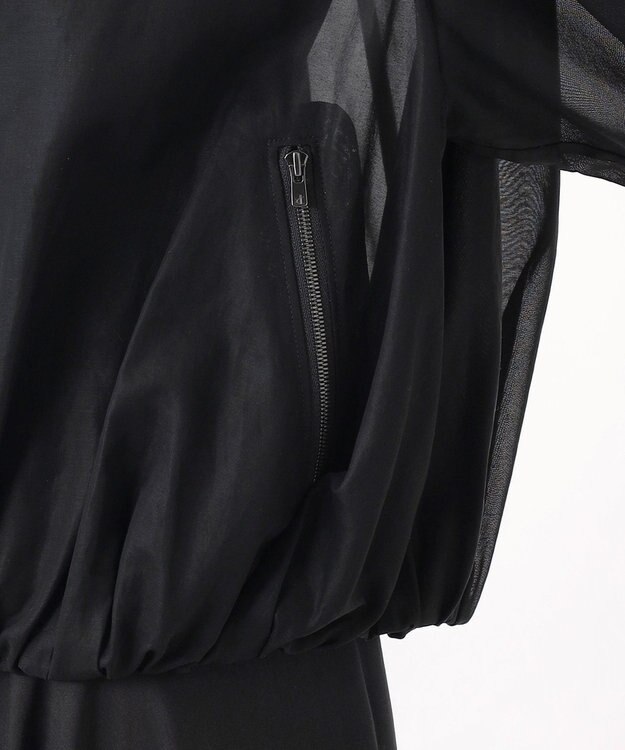 23区 【エステータ】コットンオーガンジー ブルゾン ブラック系