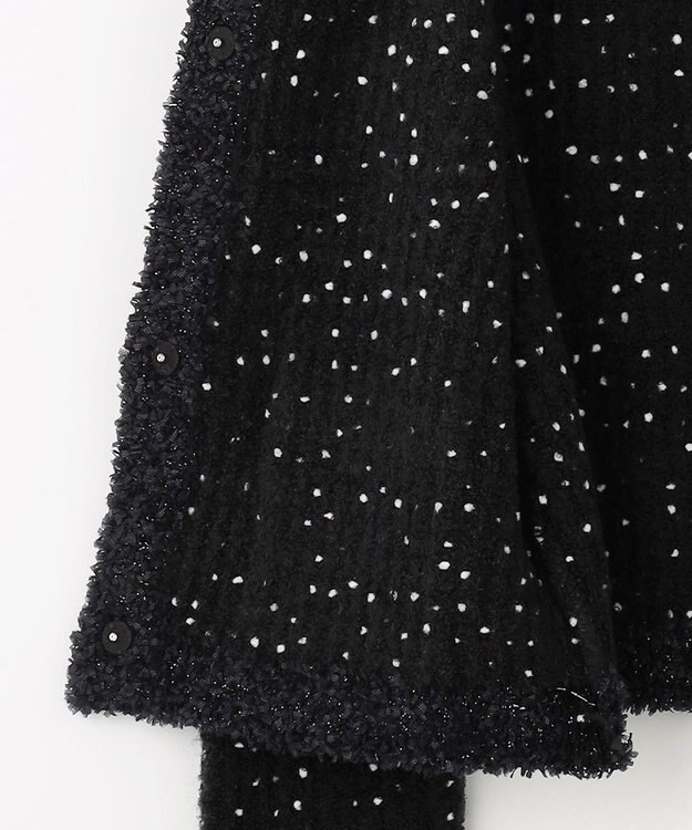 組曲 【組曲×setsuko sagittaire】サジテール釦ツイードニットジャケット ブラック系