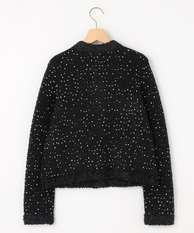 組曲 S 【組曲×setsuko sagittaire】サジテール釦ツイードニットジャケット ブラック系