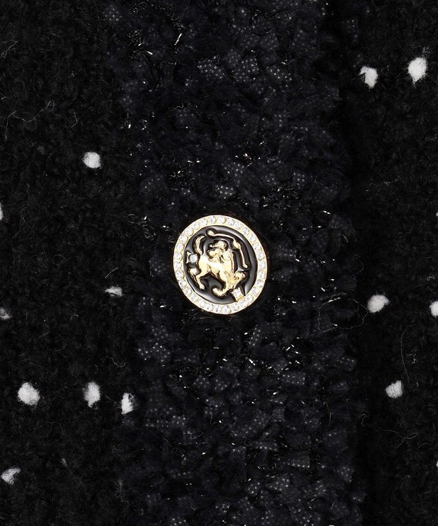 組曲 S 【組曲×setsuko sagittaire】サジテール釦ツイードニットジャケット ブラック系