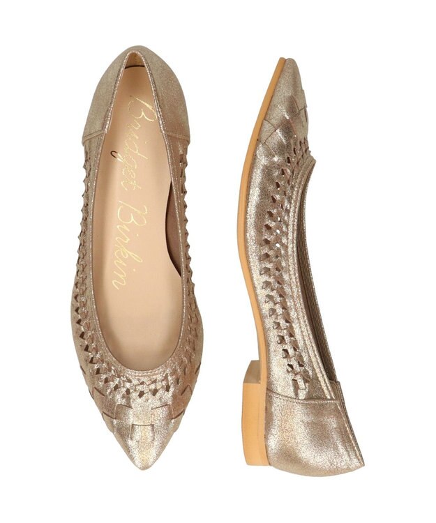 Bridget Birkin 【Bridget Birkin】編み込みフラットシューズ ピンク