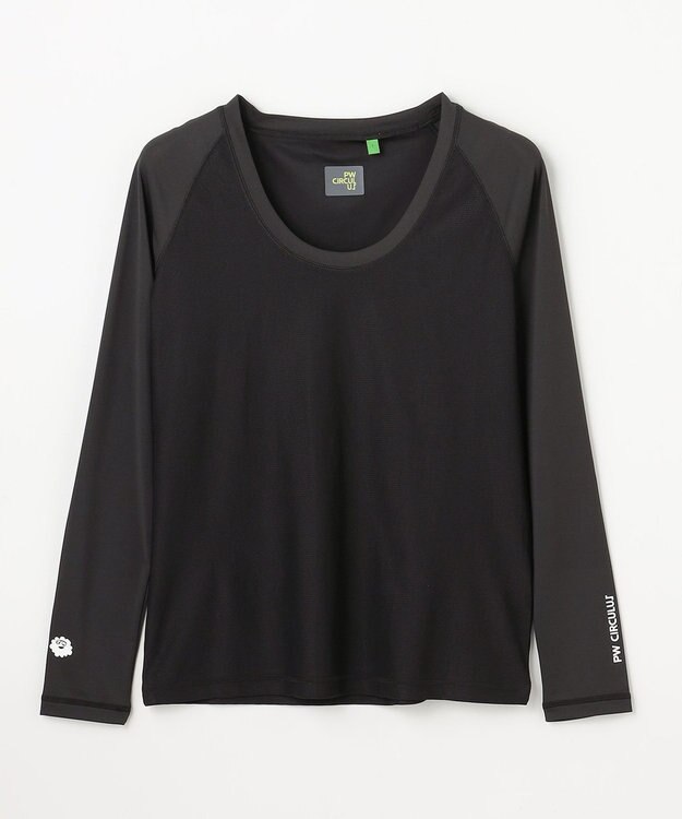 PW CIRCULUS 【WOMEN】UVメッシュコンビインナーシャツ ゴルフウェア レディース ブラック系