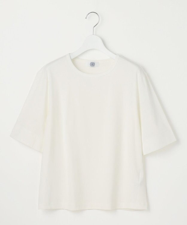 J.PRESS LADIES L フライスジャージー カットソー ホワイト系