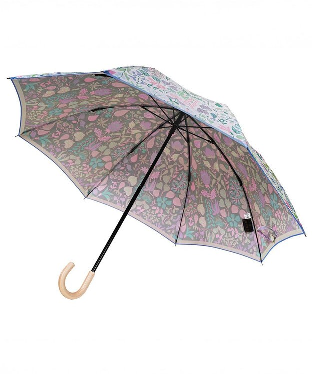 槇田商店 <新柄登場>Stig Lindberg HERBARIUM BRIGHT ライトブルー 折りたたみ傘 水色