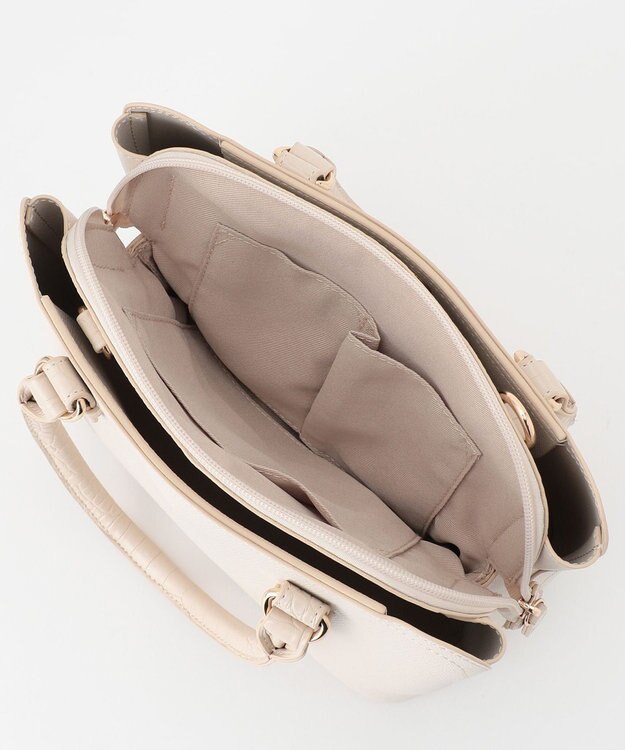 ANY SIS 【美人百花7月号掲載】レディノーブルスクエアブガッティ バッグ アイボリー