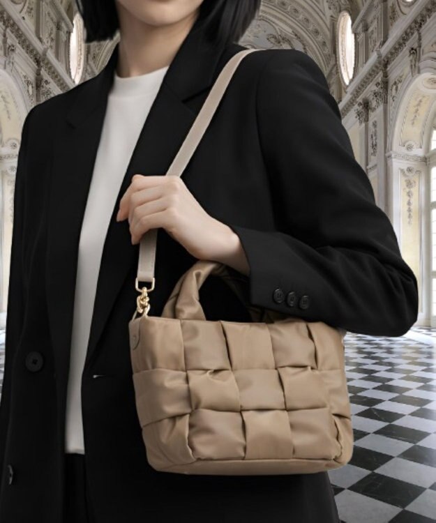 style code 【マルチウェイ仕様】　２WAY　パデット 舟形トート ショルダーバッグ グレージュ
