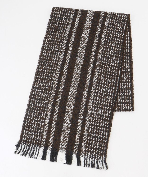 JOSEPH ABBOUD 【フランス製】ブークレジャガードストール ダークブラウン系7