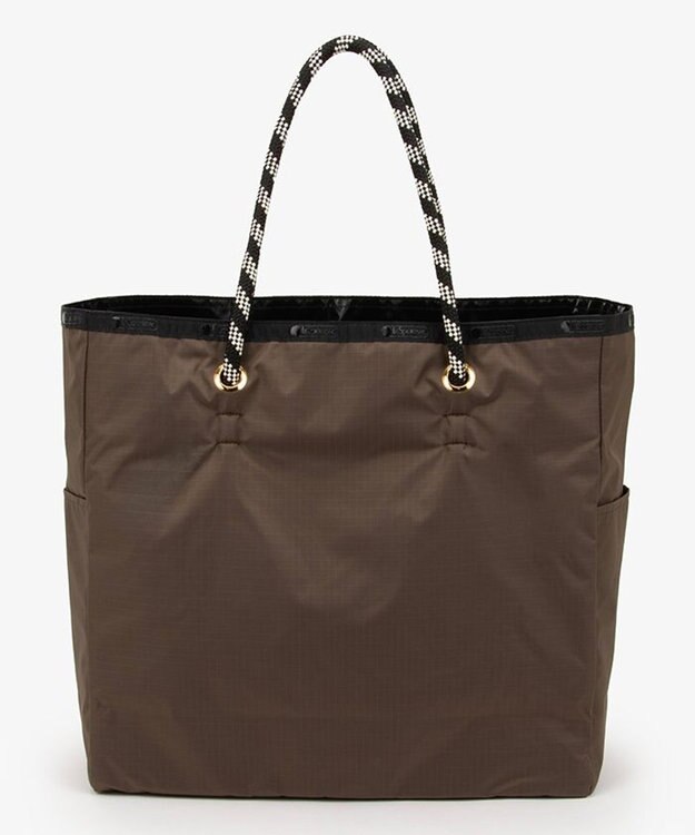 LeSportsac LARGE 2 WAY TOTE/2ウェイチョコレート/ブラックシャイン 2ウェイチョコレート/ブラックシャイン