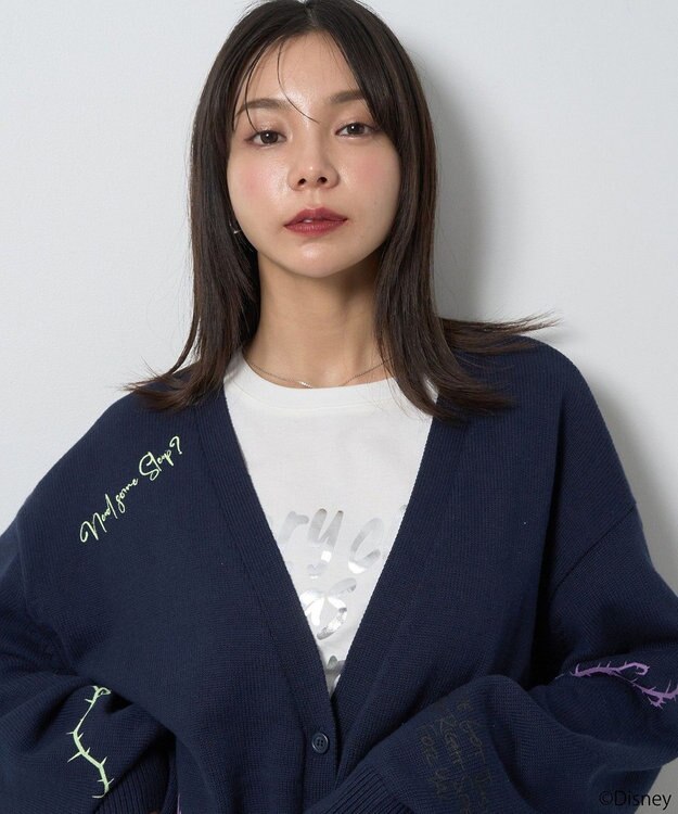 earth music&ecology Ｖｉｌｌａｉｎｓ　マレフィセント／ニットカーディガン Navy