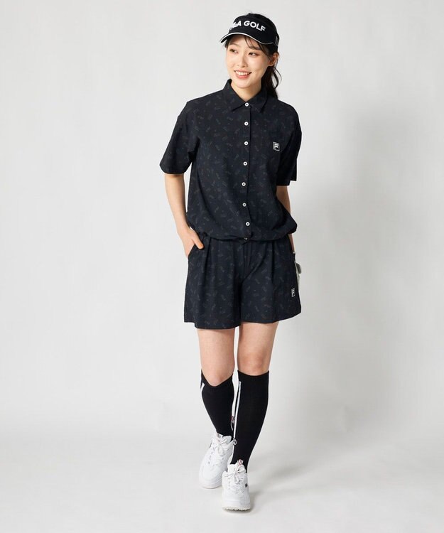 FILA GOLF／marie claire 【FILA GOLF】 ブランドロゴプリントTシャツ ブラック