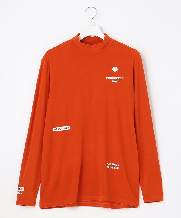 PW CIRCULUS 【MEN】【吸湿発熱】ウォーム モックネック カットソー オレンジ系