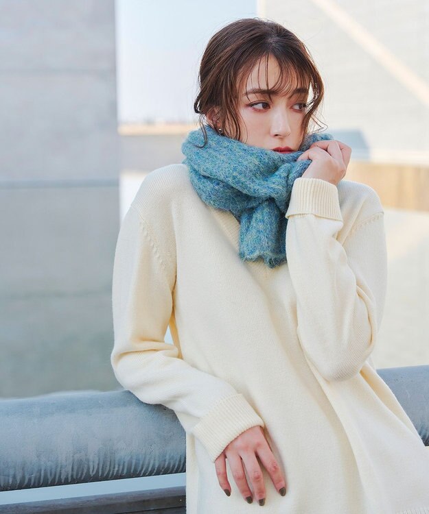 Tiaclasse L 【洗える】重ね着風ニットトップス エクリュ