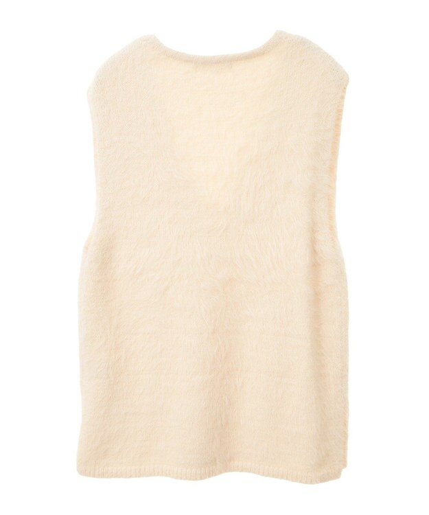 Green Parks ・Ｐｅｔｉｔ　Ｆｌｅｕｒ　シャギーＶネックベスト Ivory