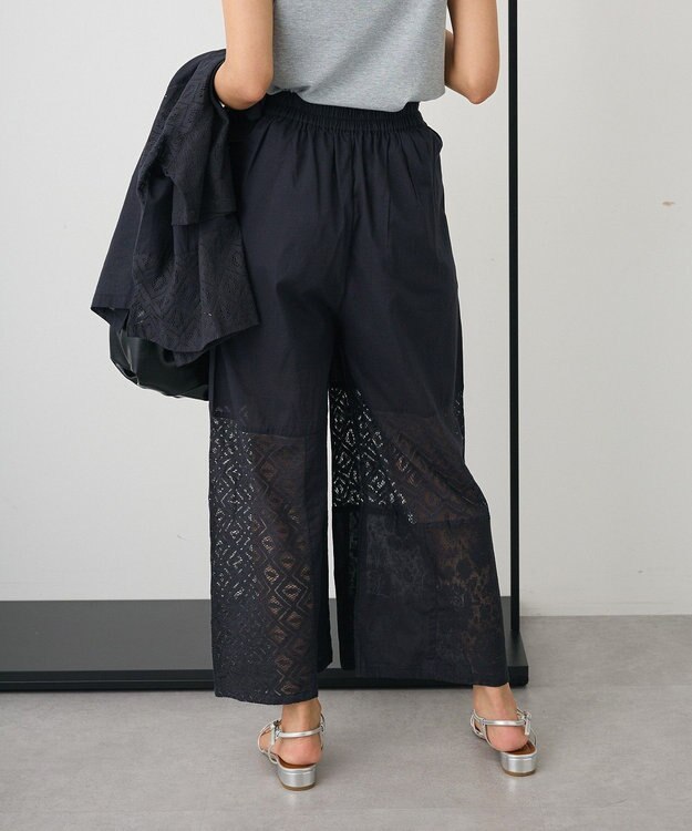 CRAFT STANDARD BOUTIQUE レースパッチワークパンツ Black