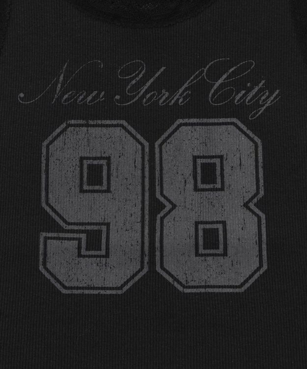 WEGO グラフィックレースタンク ブラック