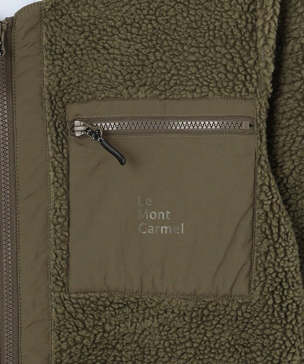 SHARE PARK LADIES 【LADIES】ボアフリースロングカーディガン オリーブ