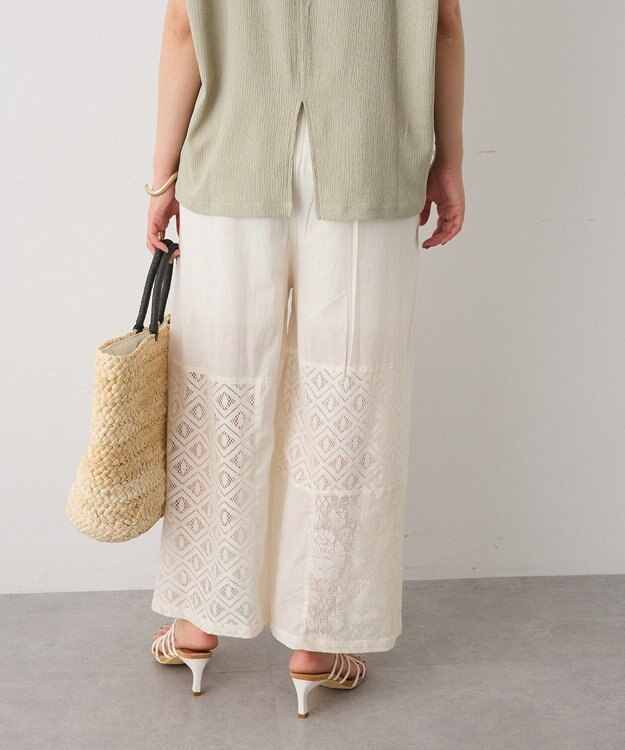 CRAFT STANDARD BOUTIQUE レースパッチワークパンツ Black