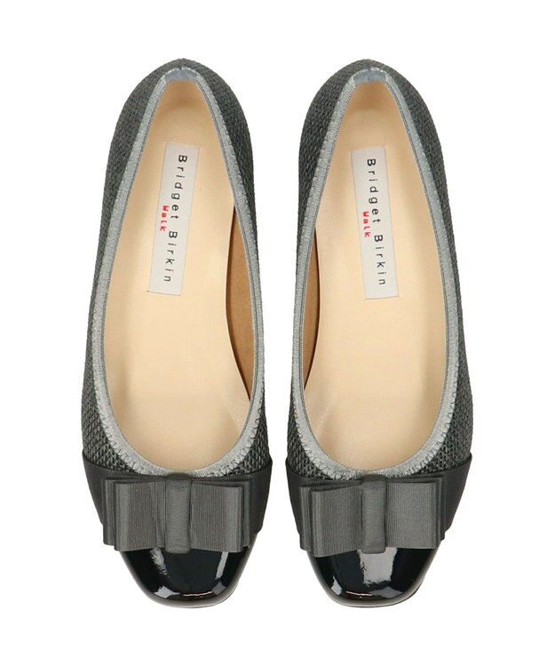 Bridget Birkin ＜2E＞【Bridget Birkin Walk】グログランリボン切替ウォーキングパンプス グレーコンビ