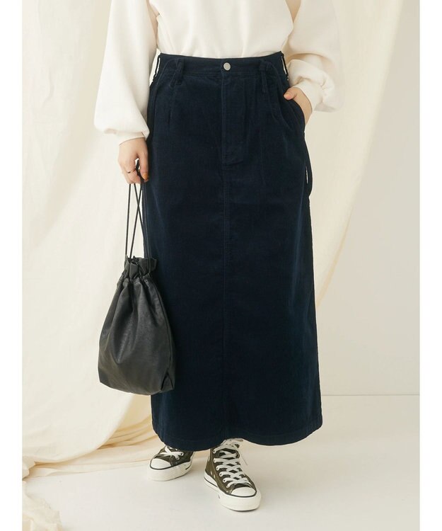 CRAFT STANDARD BOUTIQUE コーデュロイ２ＷＡＹサロペットスカート Navy