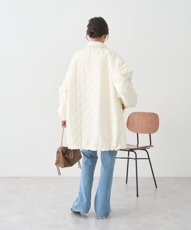 earth music&ecology キルティングバルーンコート Ivory