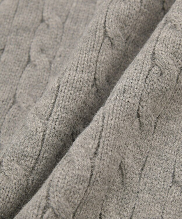 Green Parks ＳＥＴ２点ケーブルベスト＋ニットワンピース Gray