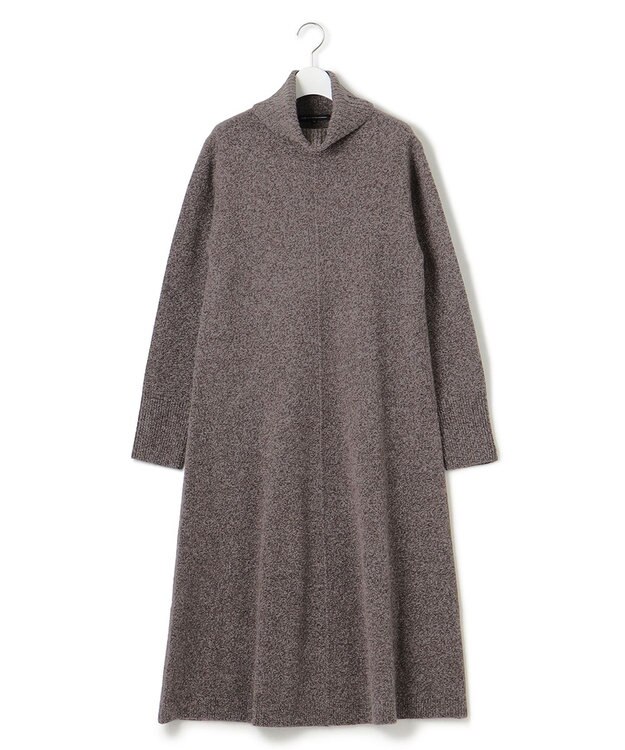 23区 メリノシネ ニット ワンピース ダークブラウン系