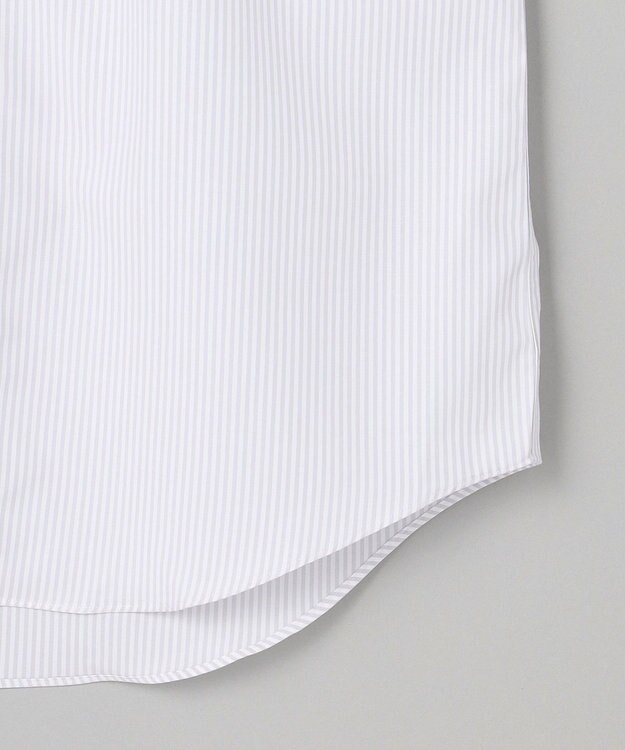 GOTAIRIKU 【形態安定】PREMIUMPLEATS_セミワイドカラー 通年ドレスシャツ（カラー ストライプ） ライトグレー系1