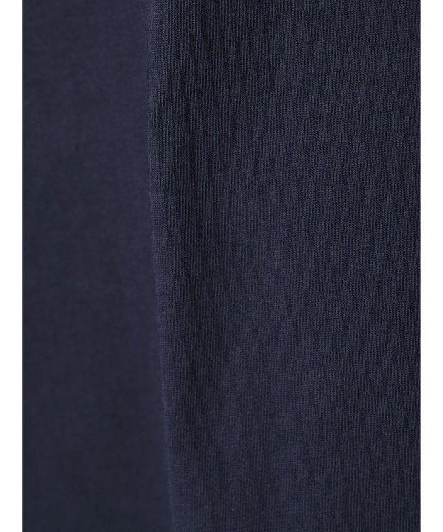 earth music&ecology ロゴソリッドミニマルＴシャツ Navy