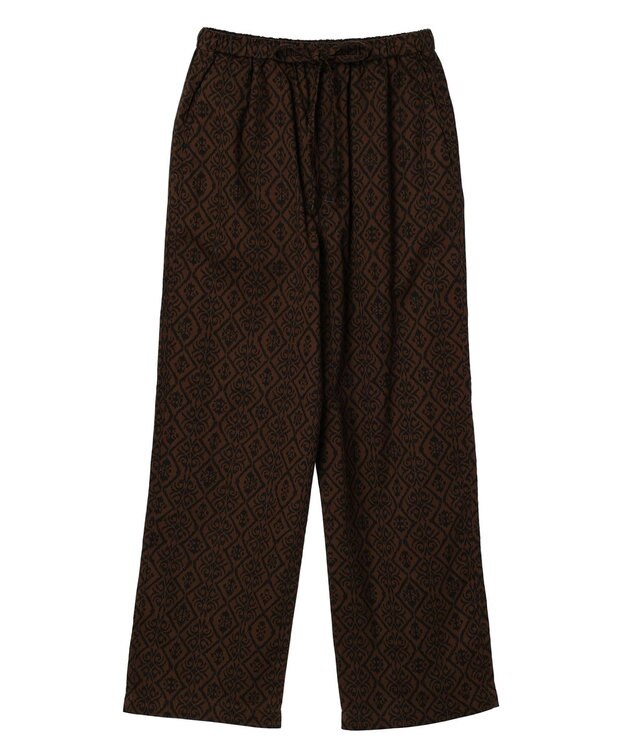 AMERICAN HOLIC 更紗プリントリラックスパンツ Brown