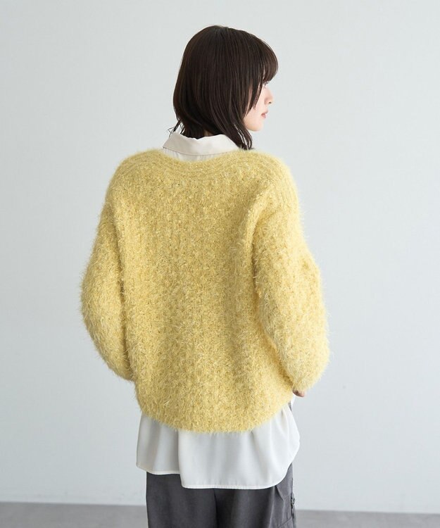 YECCA VECCA フェザーモールニット Yellow
