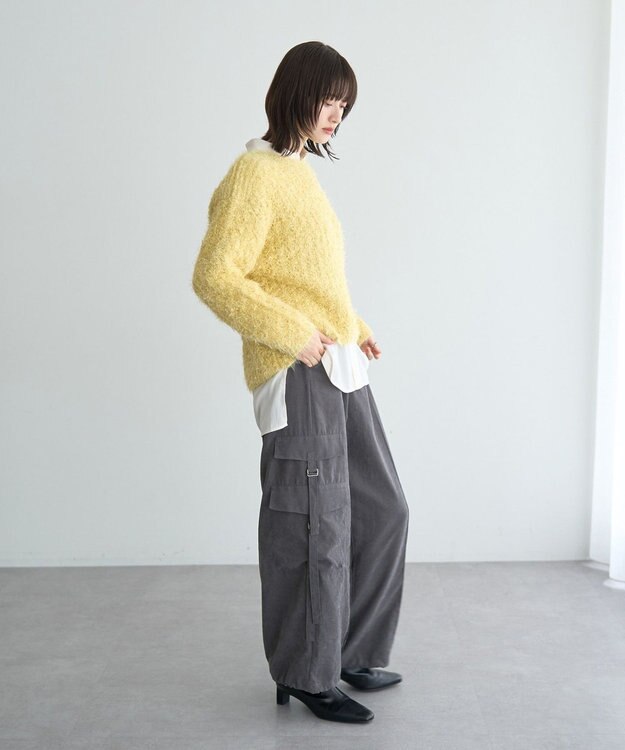 YECCA VECCA フェザーモールニット Yellow