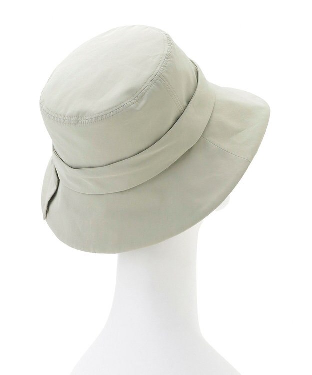 MOONBAT 【遮光100％・遮熱】FURLA(フルラ)リボン巻きダウン ハット 帽子 ロゴチャーム サイズ調整 撥水性 ミントグリーン