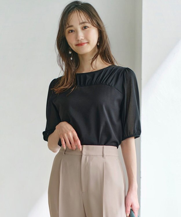 ANY SIS シアーコンビ プルオーバー ブラック