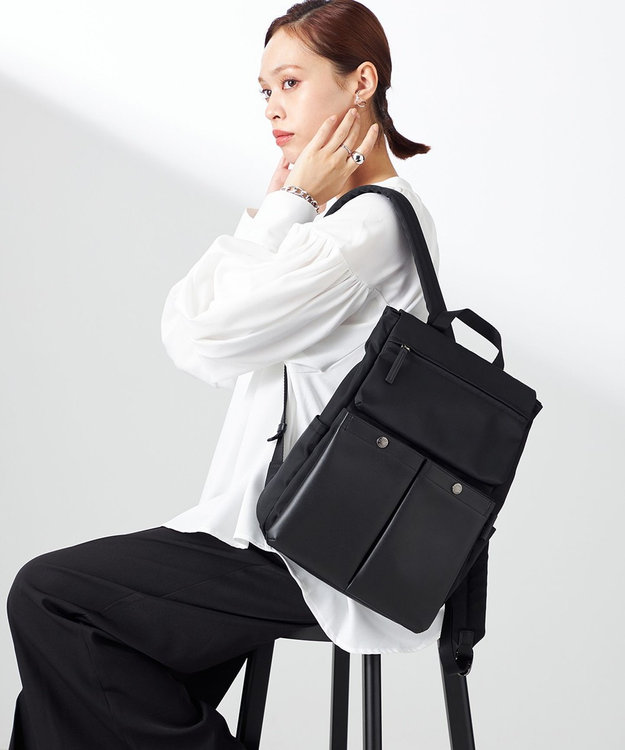 Y'SACCS 木村多江×Y'SACCS フラップポケットリュックサック ブラック