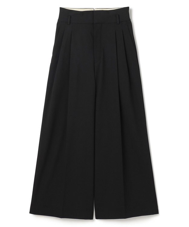 uncrave TRツイル ワイドトラウザー ブラック