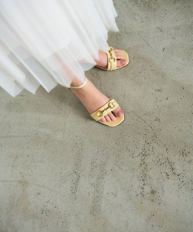 GRACE CONTINENTAL CORSO ROMA ジュートビットサンダル ホワイト